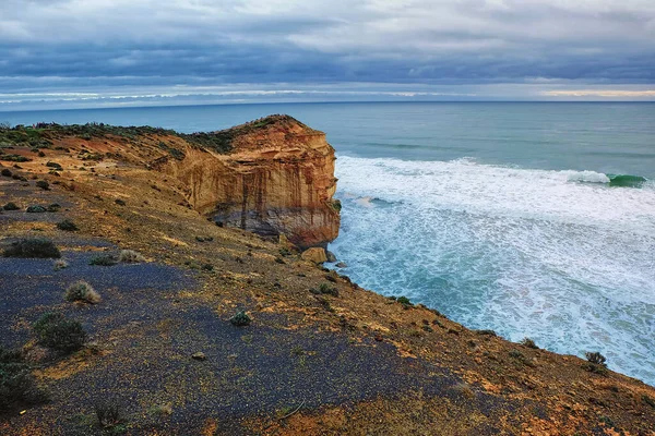 Landschaftsaufnahme Einer Klippe Von Aposteln Bei Schlechtem Wetter — Stockfoto