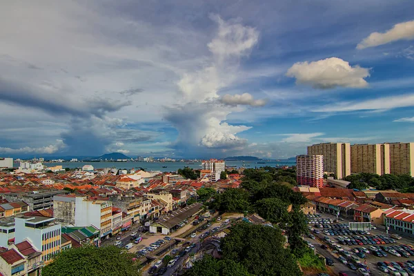 Penang Malaysia September 2014 Landskapsutsikt Över Staden Georgetown Georgetown Hjärtat — Stockfoto