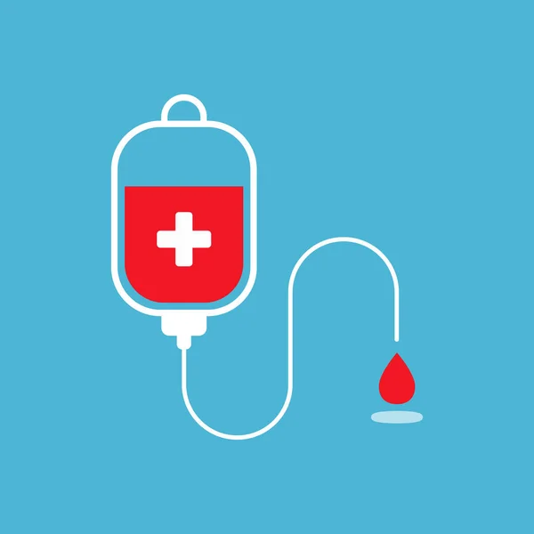 Kan bağışı simgesi, vektör, illüstrasyon.
