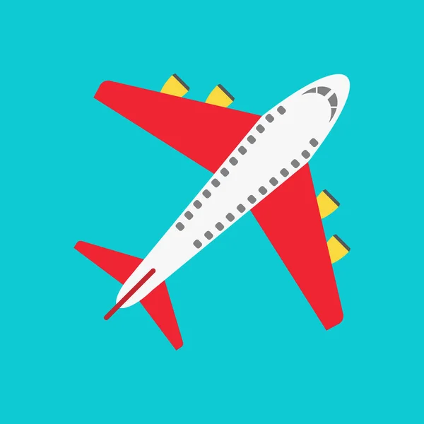 Uçak simgesi, uçak yolculuğu, vektör, illüstrasyon.