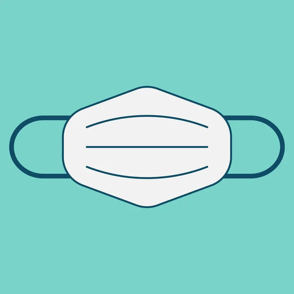 Tıbbi yüz maskesi, enfeksiyonu, taşıyıcıyı, illüstrasyonu koru.