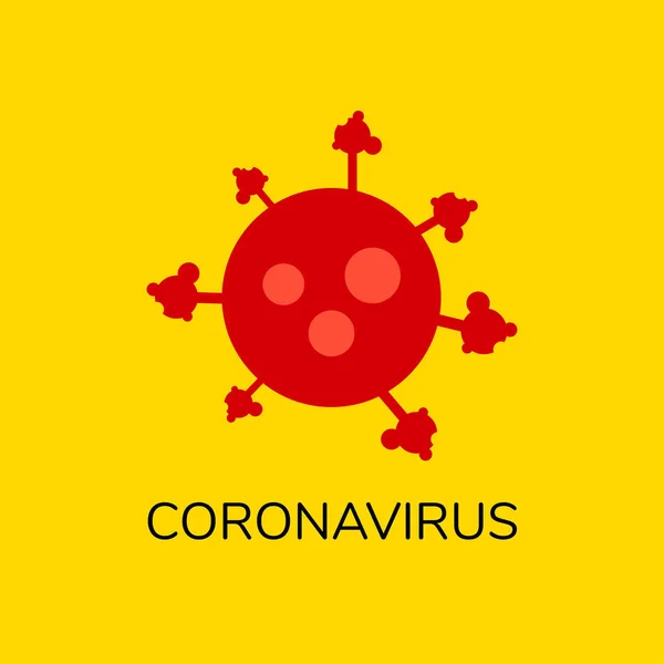 Coronavirus simgesi, covid-19 virüs enfeksiyonu, vektör, illüstrasyon.