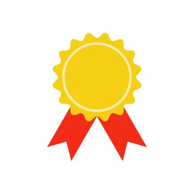 Ödül simgesi, etiket tasarımı, kazanan için zafer, vektör, illüstrasyon.