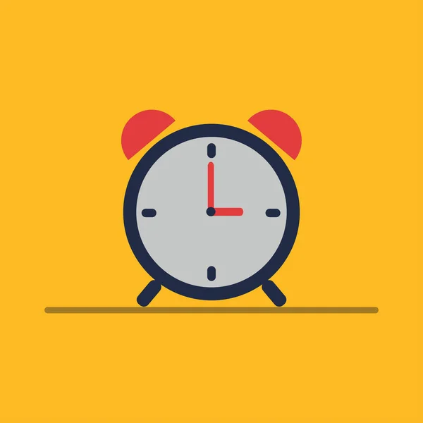 Alarm saat simgesi, alarm saati bir çan, zaman kavramı, düz tasarım, vektör, illüstrasyon.