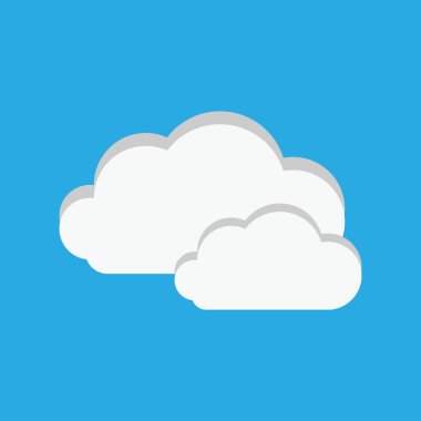 Bulut simgesi, bulut düğmesi tasarımı, vektör, illüstrasyon.