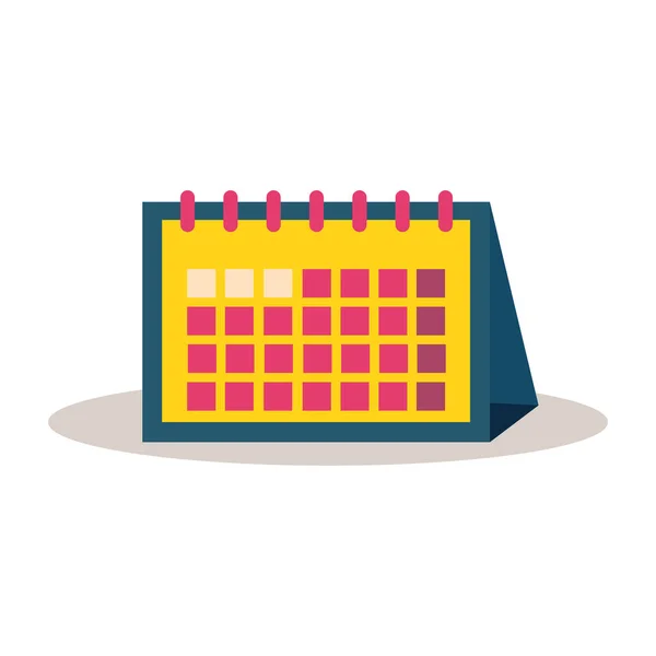 Masa takvimi simgesi, ofis takvimi düz tasarım, vektör, illüstrasyon.
