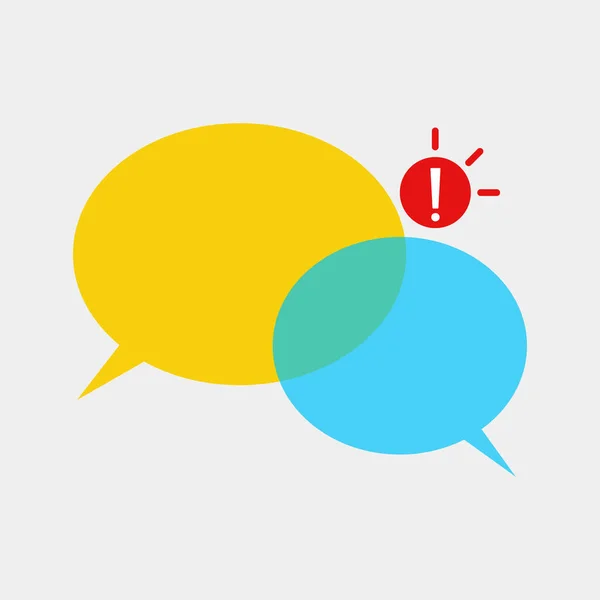 Konuşma balonu bildirim simgesi, iletişim sohbet, vektör, illüstrasyon.
