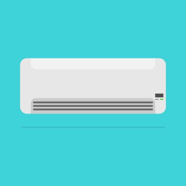 Klima ikonu, serinletici esinti soğuk, vektör, illüstrasyon.