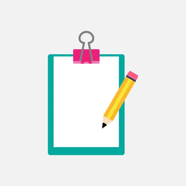 Kağıt ve kalem, çizim defteri ve kalem, eğitim kavramı, vektör, illüstrasyon.