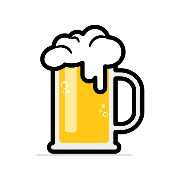 Γυαλί Εικονίδιο Μπύρας Έννοια Φεστιβάλ Μπύρας Διάνυσμα Εικονογράφηση — Διανυσματικό Αρχείο