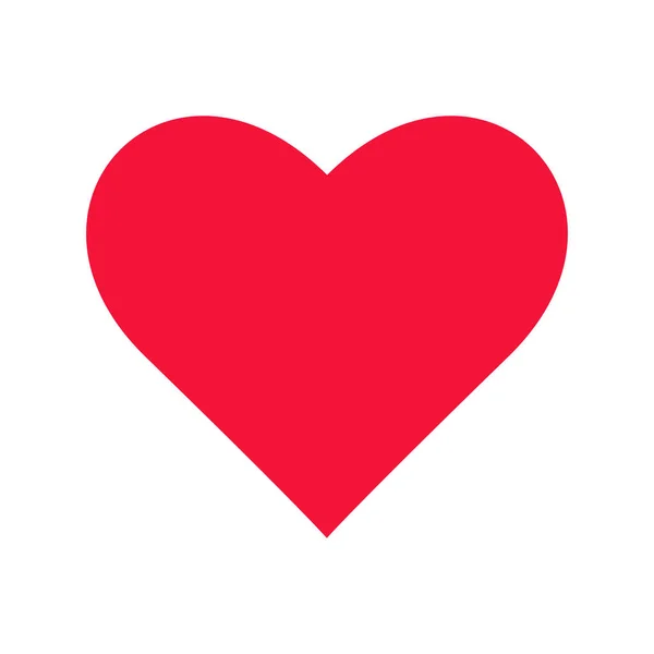 Kalp ikonu, güzel kırmızı kalp, aşkın sembolü, vektör, illüstrasyon.
