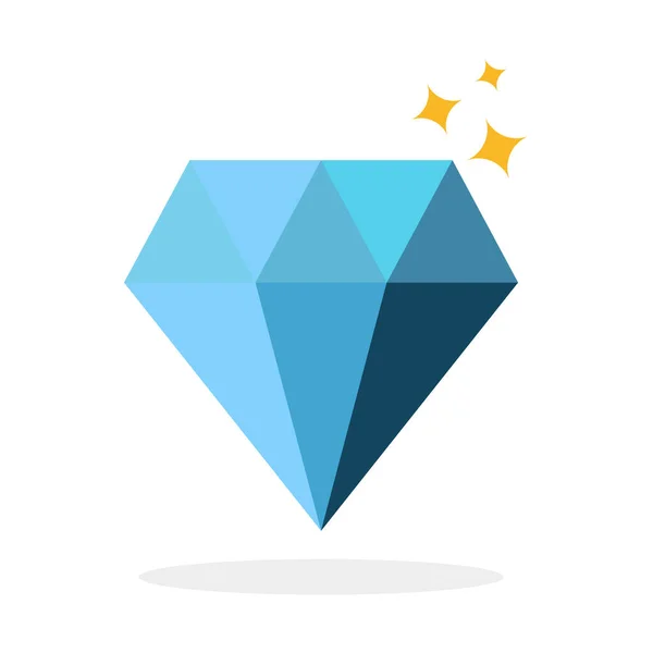 Elmas simgesi, mavi elmas sembolü, mücevher, vektör, illüstrasyon.