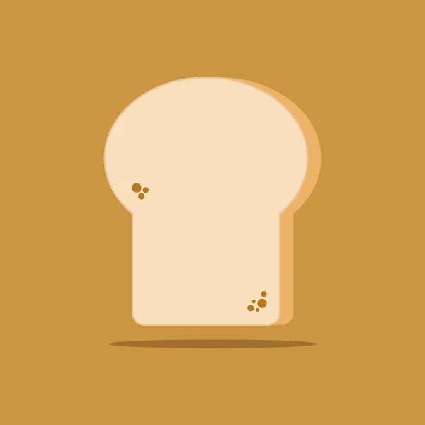 Taze tost ikonu, sandviç, vektör ve illüstrasyon için kızarmış ekmek dilimi..