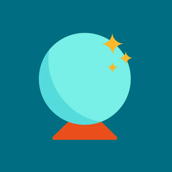 Amazing Magic Ball Icon Crystal Ball Fortune Teller Vector Illustration — Stock Vector