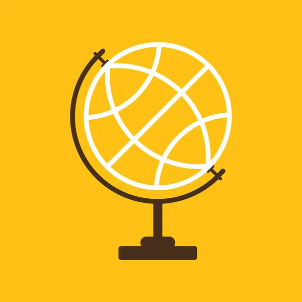Masa dekorasyonu için bir toprak küresi, dünya ikonu, masa için küre, vektör, illüstrasyon.