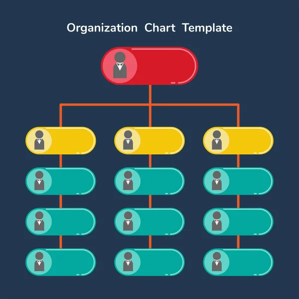 Organizasyon şeması şablonu, Infographic tasarım, vektör, illüstrasyon.