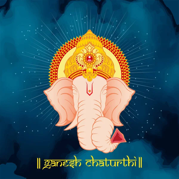 Ilustração Vetorial Lord Ganpati Fundo Caricatura Para Ganesh Chaturthi Festival —  Vetores de Stock