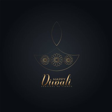 Yanan diya alevlerinin resmi, Mutlu Diwali, Hindistan 'ın ışık festivali için bayram arkaplanı. İnternet sitesi, afiş, satış promosyonu. 