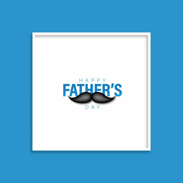 Ευτυχισμένη Ημέρα Του Πατέρα Ευχετήρια Κάρτα Από Λευκό Χαρτί Κομμένα — Διανυσματικό Αρχείο