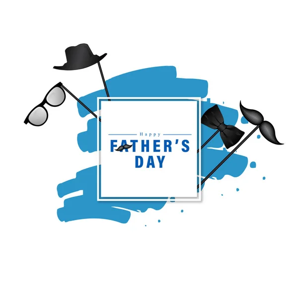 Happy Father Day Wenskaart Van Wit Papier Gesneden Stijl — Stockvector