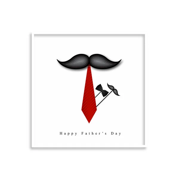 Ευτυχισμένη Ημέρα Του Πατέρα Ευχετήρια Κάρτα Από Λευκό Χαρτί Κομμένα — Διανυσματικό Αρχείο