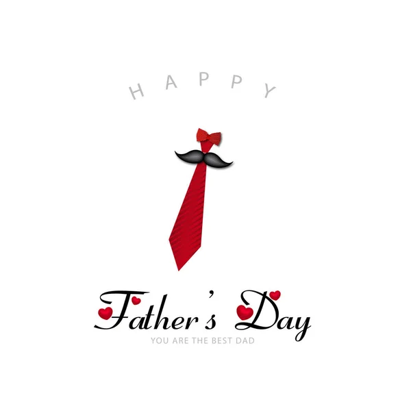Happy Father Day Wenskaart Van Wit Papier Gesneden Stijl — Stockvector