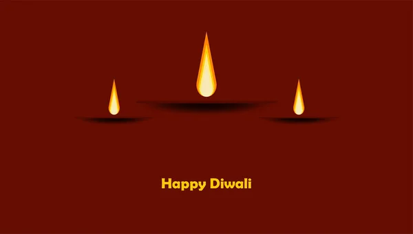 Illust Chamas Diya Ardentes Diwali Feliz Fundo Férias Para Festival — Vetor de Stock