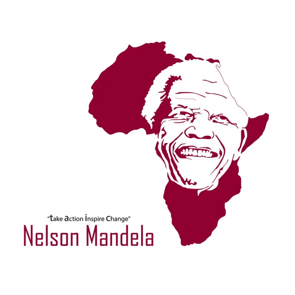 Διεθνής Ημέρα Νέλσον Μαντέλα Σημαία Της Νότιας Αφρικής Διάνυσμα — Διανυσματικό Αρχείο