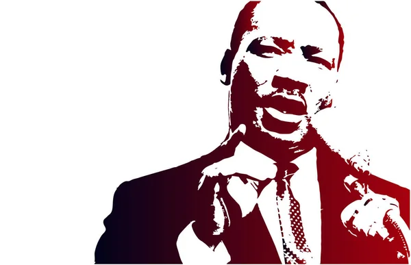 India Junio Martin Luther King Fue Ministro Activista Cristiano Americano — Vector de stock