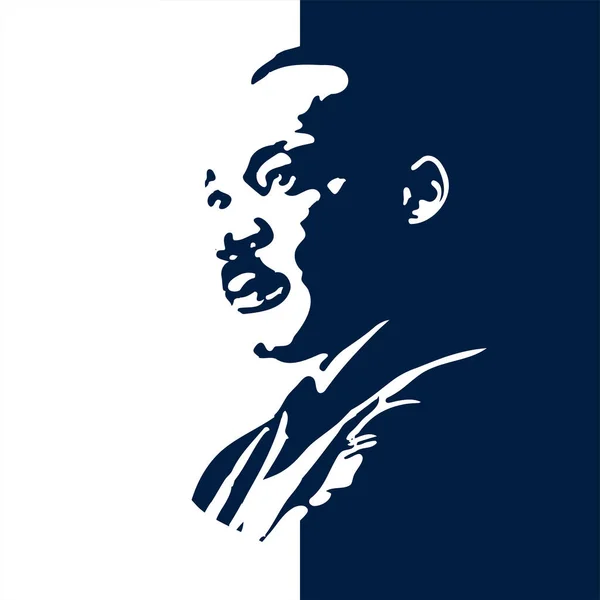 India Junio Martin Luther King Fue Ministro Activista Cristiano Americano — Vector de stock