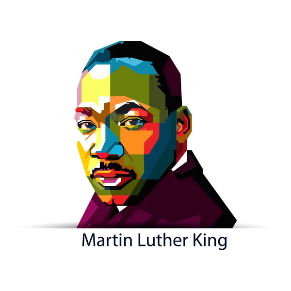 India 10Thjune Martin Luther King Adalah Seorang Pendeta Kristen Dan - Stok Vektor