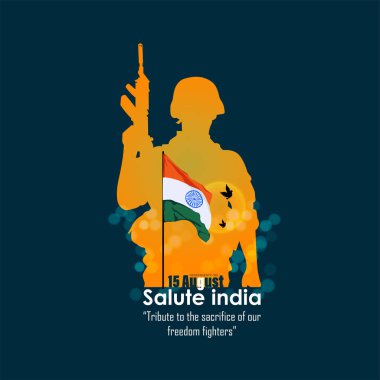 15 Ağustos. Hindistan 'ın bağımsızlık günü kutlaması. vektör illüstrasyonu