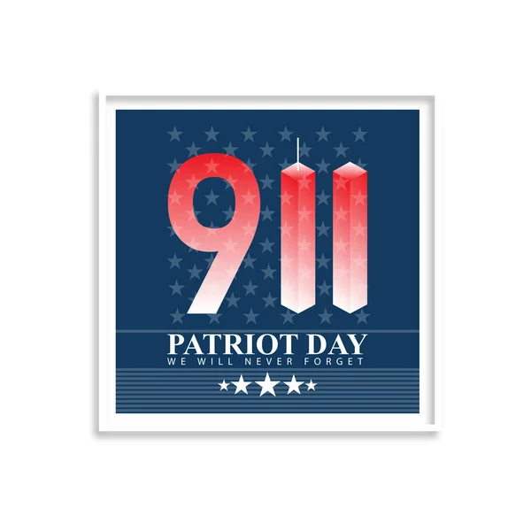 Patriot Ημέρα Usa Εμείς Ποτέ Δεν Ξεχάσει Σεπτέμβριος — Διανυσματικό Αρχείο