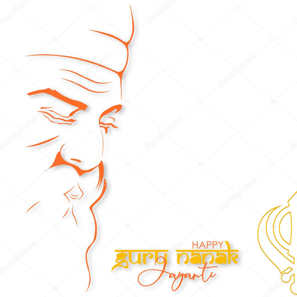 illustration of Guru Nanak Jayanti celebration.vector