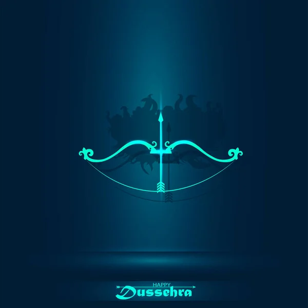 Innovativa Illustrazione Vettoriale Happy Dussehra Festival India — Vettoriale Stock