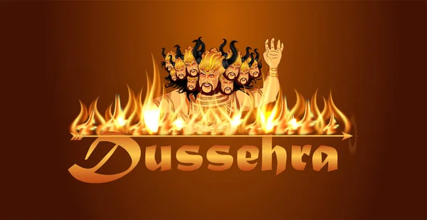 Innovativa Illustrazione Vettoriale Happy Dussehra Festival India — Vettoriale Stock