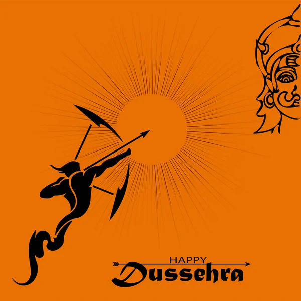 Innovativa Illustrazione Vettoriale Happy Dussehra Festival India — Vettoriale Stock