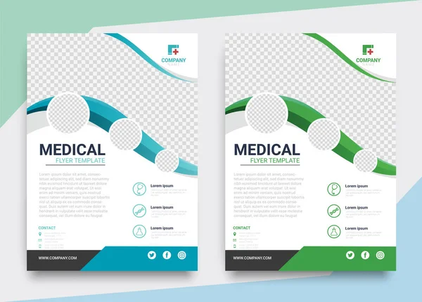 Brochure Bedrijfsgezondheidszorg Medische Flyer — Stockvector