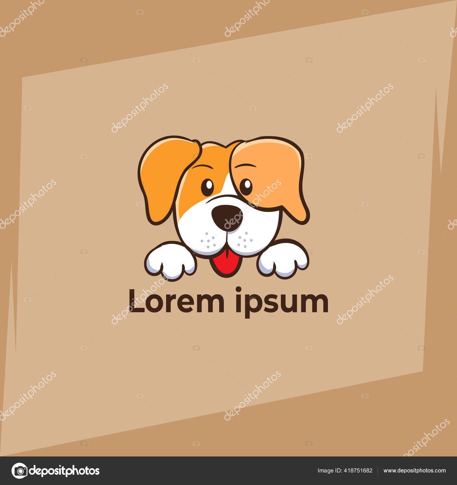 Cute Dog Cartoon Logo Happy Dog Tongue Sticking Out Simple Stock Vector Image by ©iamcenk #418751682 Cute Dog Cartoon Logo Happy Dog Tongue Sticking Out Simple Stock Vector Image by ©iamcenk #418751682