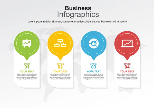 Business Infographic Design Element Options — Image vectorielle