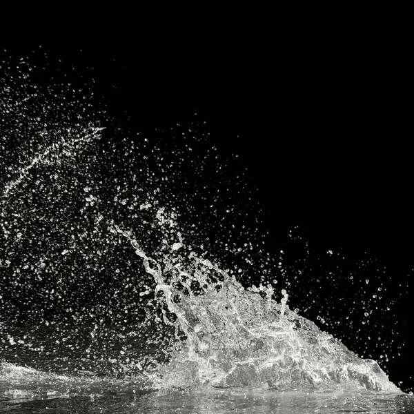 Water Splash Black Background — Stock Photo, Image