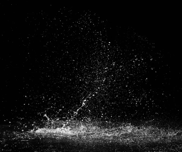 Water Splash Black Background — Stock Photo, Image