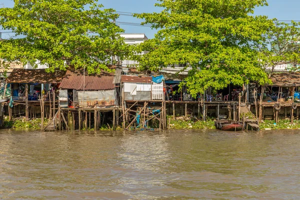 Can Tho Vietnam 2019 Március Tipikus Lakóház Hau Folyónál Mekong — Stock Fotó