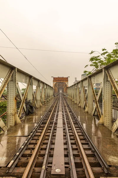 Oude Spoorbrug Hanoi Vietnam — Stockfoto