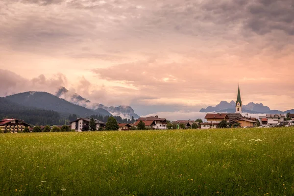 Ellmau Austria August 2019 Ειδυλλιακό Χωριό Ellmau Wilden Kaiser Τιρόλο — Φωτογραφία Αρχείου