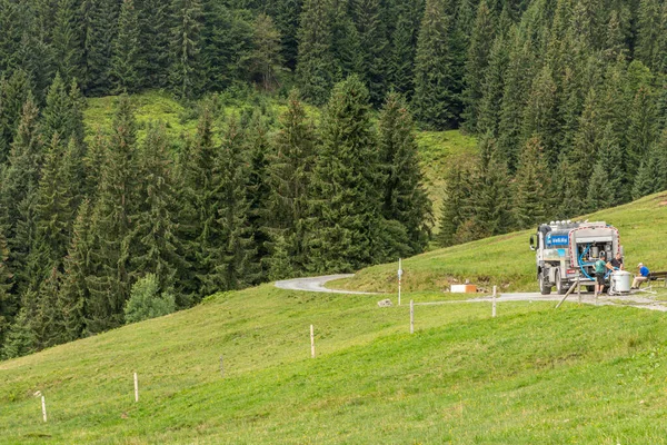 Ellmau Austria August 2019 Milk Truck Alps — Stock Photo, Image