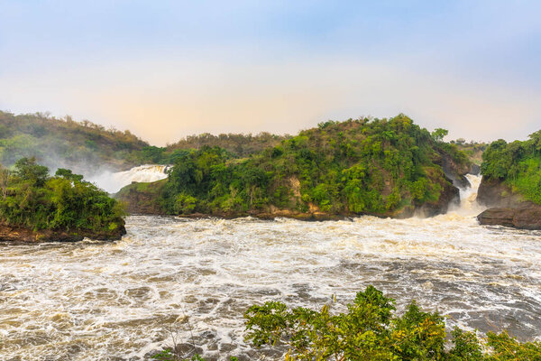 The Murchison waterfall on the Victoria Nile, Uganda.