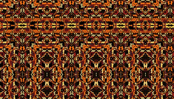 Abstraktes Digitales Fraktalmuster Hintergrund Afrikanischen Ethno Stil Stammesornament — Stockfoto