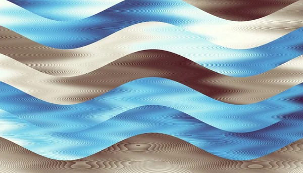 Padrão Fractal Digital Abstracto Textura Ondulada Azul — Fotografia de Stock