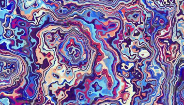 Soyut dijital fraktal model. Psikedelik dalgalı doku. Mermer dokusunun taklidi.